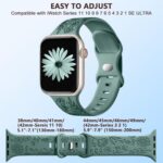 SNBLK 6 Pack Floral Engraved Bands Compatible with Apple Watch Bands 40mm 41mm 42mm 38mm 44mm 45mm 46mm 49mm Women Men, Silicone Flower Pattern Strap for iWatch Series 11 10 Se Ultra 9 8 7 6 5 4 3 2 1 - Image 9