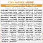 W11251749 Refrigerator LED Light Bulb for Whirlpool Kitchenaid Kenmore Amana Refrigerator Freezer Light Replaces AP7192759 W11520324 W11468934 W11549780 W11449273 W11602886 Fridge Light - Image 6