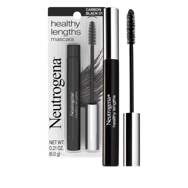 Neutrogena Healthy Lengths Mascara - with Vitamin E & Olive Oil, Lengthening Formula Extends the Look of Your Lashes up to 100% without Clumping, Flaking or Smudging, Carbon Black 0.21 oz