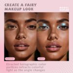 Holographic Duochrome Blue Glitter Eyeshadow, Color Shift Metallic Shimmer Eyeshadow Palette, Chameleon Sparkle Inner Corner Eye Highlighter, Iridescent Eye Shadow Palette Fairy Makeup#04 - Image 6