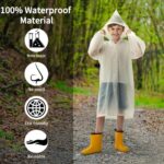 Suggest a better title and return a single title only without any other comments: Opret 2 Pack Raincoats for Kids, Reusable Rain Ponchos with Hood and Sleeves Waterproof Rain Coats for Boys and Girls - Image 7