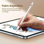Stylus Pen for iPad(2018-2025)-13 Mins Fast Charge with Tilt Sensitivity & Palm Rejection for iPad 11/10/9/8/7/6th Gen, Air 7/6/5/4/3/M3/M2, Pro 13"/12.9"/11"/M4, Mini 7/6/5th, White - Image 5