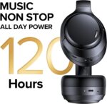 Hybrid Active Noise Cancelling Bluetooth 6.0 Headphones 120H Playtime 6 ENC Clear Call Mic, Over Ear Headphones Wireless with Hi-Res Audio Comfort Earcup Low Latency ANC Headphone for Travel Workout - Image 3