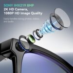 2026 Upgraded – Smart Camera Glasses, 8MP Resolution Supporting 1080P HD Video Recording, Supports Photo/Video/Audio Recording, 410mAh Battery, with AI Assistant/AI Translation/Bluetooth Calling - Image 2