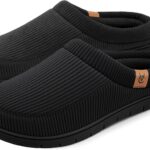 VeraCosy Men's Moccasin Slippers Comfy Soft Durable Slip-on Indoor Memory Foam House Shoes