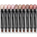 Brown Eyeshadow Stick Makeup Set 10PCS, Neutral Shimmer And Matte Cream Eye Shadow Palette, Metallic Bronze Smoky Eyeliner Brightener Crayon Pencil Kit, Ideal Gift for Women -Love's Gifts