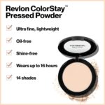 Suggest a better title and return a single title only without any other comments: Revlon ColorStay Pressed Powder Face Makeup, Longwearing, Fragrance-Free, Noncomedogenic, 810 Fair, 0.3 oz - Image 5