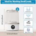 Portable Washing Machine, Underwear Washer, Small Washing Machines, Mini Washing Rechargeable Cordless Washing-Machine, Laundry Cup for Bra, Underwear, Socks (1 L capacity) - Image 7