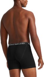 POLO RALPH LAUREN Men's Classic Fit Cotton Boxer Briefs, Trunks & Long Leg Available, 3-Pack - Image 3