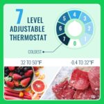 2.4 Cu.Ft Mini Fridge with Freezer & Double Door Small Tiny Size Refrigerator with 7 Temperature Control Knob Only Suitable for One Person Use Black - Image 4