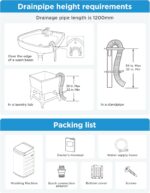 Midea Portable Washing Machine, 0.9 cu. ft with 6 Cycles, Drum Clean, Quick, Stainless Steel Tub, Transparent Lid, LED Display Washing Machine, White - Image 6