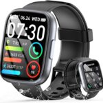 Smart Watch for Men Women (Answer/Make Call), 1.95" Touch Screen Fitness Tracker with Heart Rate/Sleep Monitor, IP68 Waterproof Smartwatch for Android iOS, Fitness Watch with 120+ Sports Modes, Black