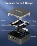 GMKtec G3S Mini PC, 16GB RAM 512GB M.2 SSD Intel N95 (Beats N100, 3.4GHz) Mini Desktop Computer with VESA Mount for Office Home Business HTPC Proxmox, Dual 4K Display, WiFi 5, Gigabit Ethernet - Image 5