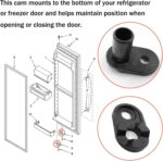 2182179 Refrigerator Door Closer Cam For Whirlpool Kenmore Admiral Amana Crosley Refrigerator Lower Door Closer AP6005980 PS11739042 W10329686 2155311 (Screws not included) - Image 3