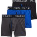 POLO RALPH LAUREN Men's Underwear Boxer Briefs Pack, 3-Pack, 4D Flex Cooling Microfiber Underwear, Wicking Boxer Briefs