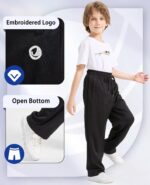 Boys Sweatpants with Zip Pockets 5Pack Athletic Pants Mesh Joggers for Boys 5-24 - Image 5