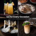 Kismile Nugget Ice Makers Countertop,Portable Ice Machine with Crushed Ice, 35lbs/Day,Self-Cleaning,One-Click Operation for Home Use(Silver) - Image 7