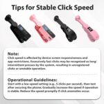 Aylthyo Auto Clicker for Smart Phone, Phone Screen Device Speed Clicker for iPhone iPad Apps, Fast Click Simulation Finger Continuous Click for Tiktok, Live Broadcasts Likes, Lightning Deal, Reward Task, Plug and Play(Black) - Image 6