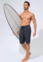 Men's Swim Trunks Quick Dry Board Shorts with Zipper Pockets Beach Shorts Bathing Suits for Men - No Mesh Liner - Image 2