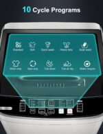 Portable Washing Machine - Compact 2.0 Cu.ft Portable Washer, Full-Automatic Top Loader for Space Saving, Ideal for Apartments, Homes, and Dorms, 10 Wash Cycles, Low Noise, IPX4 with Drain Pump - Image 5