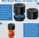 Electric Mason Jar Vacuum Sealer Kit for Wide Mouth and Regular Mouth Mason Jars - Image 4