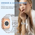 XYF Compatible for Crystal Clear Apple Watch Bands, 49mm 46mm 45mm 44mm 42mm 41mm 40mm 38mm Bumper Case for Men Women Jelly Sport Cover Strap for iWatch Ultra 3 2 Series 11 10 9 8 7 SE 6 5 4 3 - Image 6