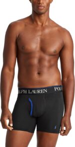 POLO RALPH LAUREN Men's Underwear Boxer Briefs Pack, 3-Pack, 4D Flex Cooling Microfiber Underwear, Wicking Boxer Briefs - Image 4