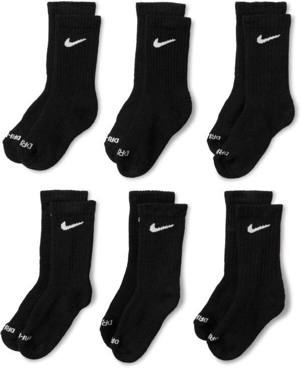 Suggest a better title and return a single title only without any other comments: Nike Kids' 6-Pack Performance Socks