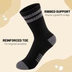 Comfoex 10 Pairs Boys Crew Long Athletic Socks for 4-6 6-8 8-10 Years Old Kids Calf Sports Half Cushioned - Image 5