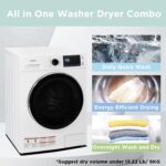COMFEE’ 24" Washer and Dryer Combo 2.7 cu.ft 26lbs Washing Machine Steam Care, Overnight Dry, No Shaking Front Load Full-Automatic Machine, Dorm White - Image 2