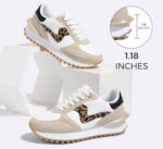 LUCKY STEP Women's Platform Fashion Sneakers Tennis Retro Walking Casual Trainers Stylish Durable Deluxe Skate Running Shoes - Image 5