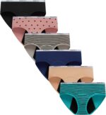 Suggest a better title and return a single title only without any other comments: Demifill Teen Girls Period Panties Juniors First Period Starter Underwear Soft Briefs Pack of 6 Multipack