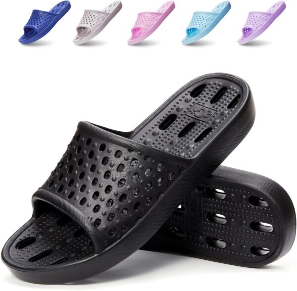 Xomiboe Shower Shoes Men Quick Drying Women Shower Sandals Non-Slip Comfortable House Slippers Bathroom Hotel Flip Flops Slides With Students Gym