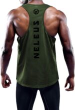 NELEUS Men's 3 Pack Dry Fit Y-Back Muscle Tank Workout Gym Shirt - Image 3