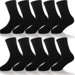 Kids Classics Crew Socks 10 Pairs Child Boy Girls Athletic Cotton Basic School Uniform Breathable Casual Sports Socks