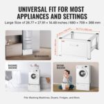 VEVOR Laundry Pedestal 27" Wide 14.4" Height, Washer And Dryer Base Stand Platform Universal Fit 660lbs Capacity, Heavy Duty Multi-Functional Base for Washing Machine with Drawer & Rich Accessories - Image 4
