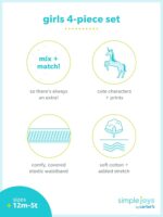 Suggest a better title and return a single title only without any other comments: Simple Joys by Carter's girls 4-piece Playwear Set - Image 4