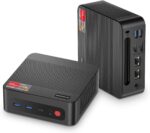 BOSGAME P4 Dual LAN Mini PC Ryzen 7 5700U 16GB DDR4 RAM 512GB SSD, 11 Pro Desktop Computers, Triple 4K Displays, Support PS3 Emulator, WiFi 6E, BT5.2