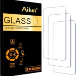 Ailun Screen Protector for iPhone 16 / iPhone 15 / iPhone 15 Pro [6.1 Inch] Display 3 Pack Tempered Glass, Dynamic Island Compatible, Case Friendly [Not for iPhone 16 Pro 6.3 Inch]. | 6.1 Inch, Display, Case Friendly