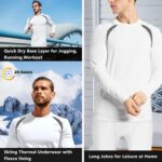 Muezna Men's Thermal Top and Bottom Set Underwear Long Johns Base Layer with Soft Fleece Lined - Image 4
