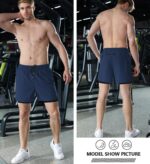 Aolesy Men's 2 in 1 Running Shorts 5" Workout Gym Athletic Shorts for Men Quick Dry Lightweight Training Shorts with Pockets - Image 6