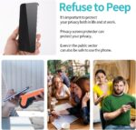 PEHAEL 3+3 Pack for iPhone 17 Pro Max Privacy Screen Protector with Camera Lens Protector Full Coverage Anti-Spy Tempered Glass Film 9H Hardness Easy Installation Bubble Free [6.9 inch] - Image 7