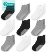 Infinno Baby Non Slip Ankle Socks 9 Pairs - Toddler Socks with Grips for Kids, Infants Boys and Girls 6-24 Months, 1T-7T - Image 8