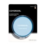 Suggest a better title and return a single title only without any other comments: COVERGIRL Clean Matte Pressed Powder, Oil Control Powder, 1 container, .35 Fl Oz, Face Powder, Oil Free Loose Powder, Matte Finish, Lightweight, Shine Free Formula, Leaves Skin Smooth and Clean - Image 3