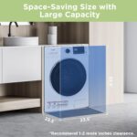 COMFEE’ 24" Washer and Dryer Combo 2.7 cu.ft 26lbs Washing Machine Steam Care, Overnight Dry, No Shaking Front Load Full-Automatic Machine, Dorm White - Image 7