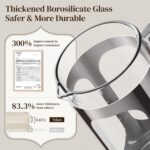 Veken French Press Coffee Maker 34oz, No Plastic Touching Cafe,Thickened Glass Stainless Steel Brewer, Cold Brew Cafetera Tea pot for Kitchen Travel Camping, Gifts, Decor, Bar Accessories, Dark Pewter - Image 4