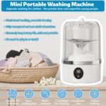 Portable Washing Machine, Underwear Washer, Small Washing Machines, Mini Washing Rechargeable Cordless Washing-Machine, Laundry Cup for Bra, Underwear, Socks (1 L capacity) - Image 2