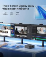 KAMRUI Mini PC E3B 11 Pro AMD Ryzen V2748 (Beat R7 5825U/R5 6650H/R5 7430U, up to 4.3GHz), Mini Desktop Computer 16GB DDR4 512GB SSD, Radeon Vega 7 Graphics Triple 4K Display/Dual LAN/WiFi6/BT5 - Image 6