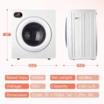 Euhomy 2.65 Cu.Ft Portable Dryer with Exhaust Hose, clothes dryer with four functions, 1400w dryer machine with Stainless Steel Drum, Suitable for Apartments, RVs, Gym - Image 7