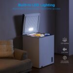 Midea MERC05C4BAWW Chest Freezer, 5.1 Cubic Feet Freezer With Removable Basket, Interior LED Light, Adjustable Temperature, For Kitchen Apartment Office, White - Image 6